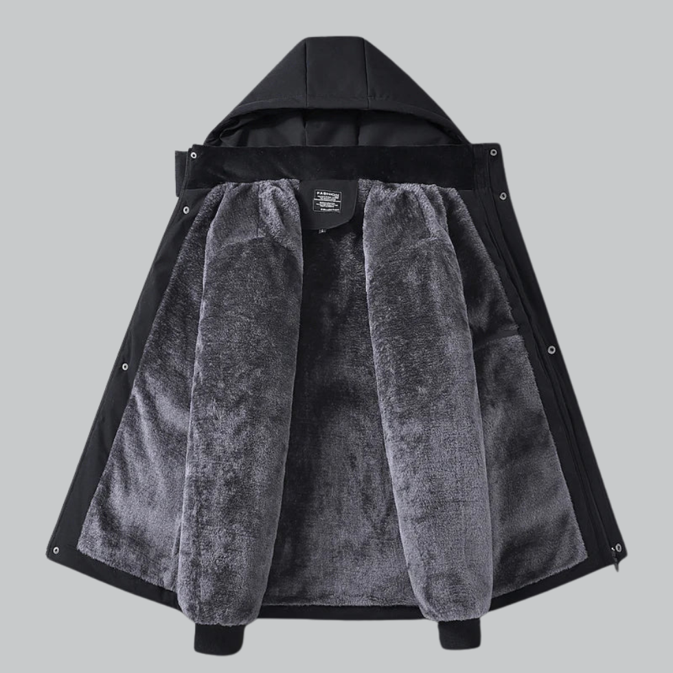 Men's Waterproof Fleece-Lined Winter Jacket