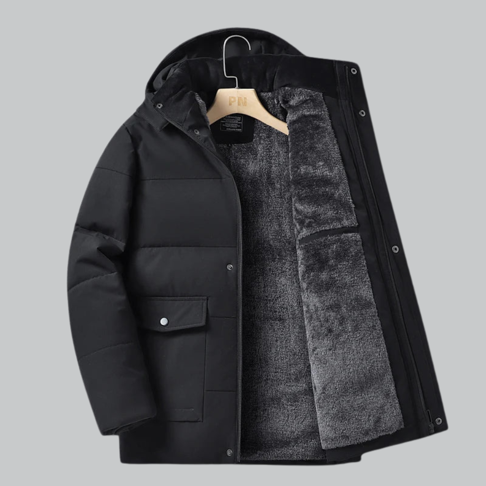 Men's Waterproof Fleece-Lined Winter Jacket