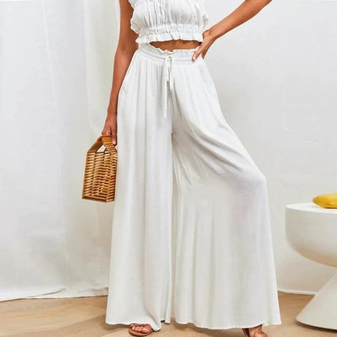 Women's High Waist Maxi Skirt with Pockets - Lightweight Flowing Design