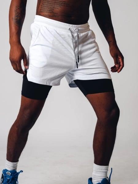 Men's Double Layer Fitness Shorts