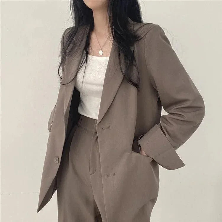 Women's Oversized Blazer And High-Waisted Trousers Tailored Fit