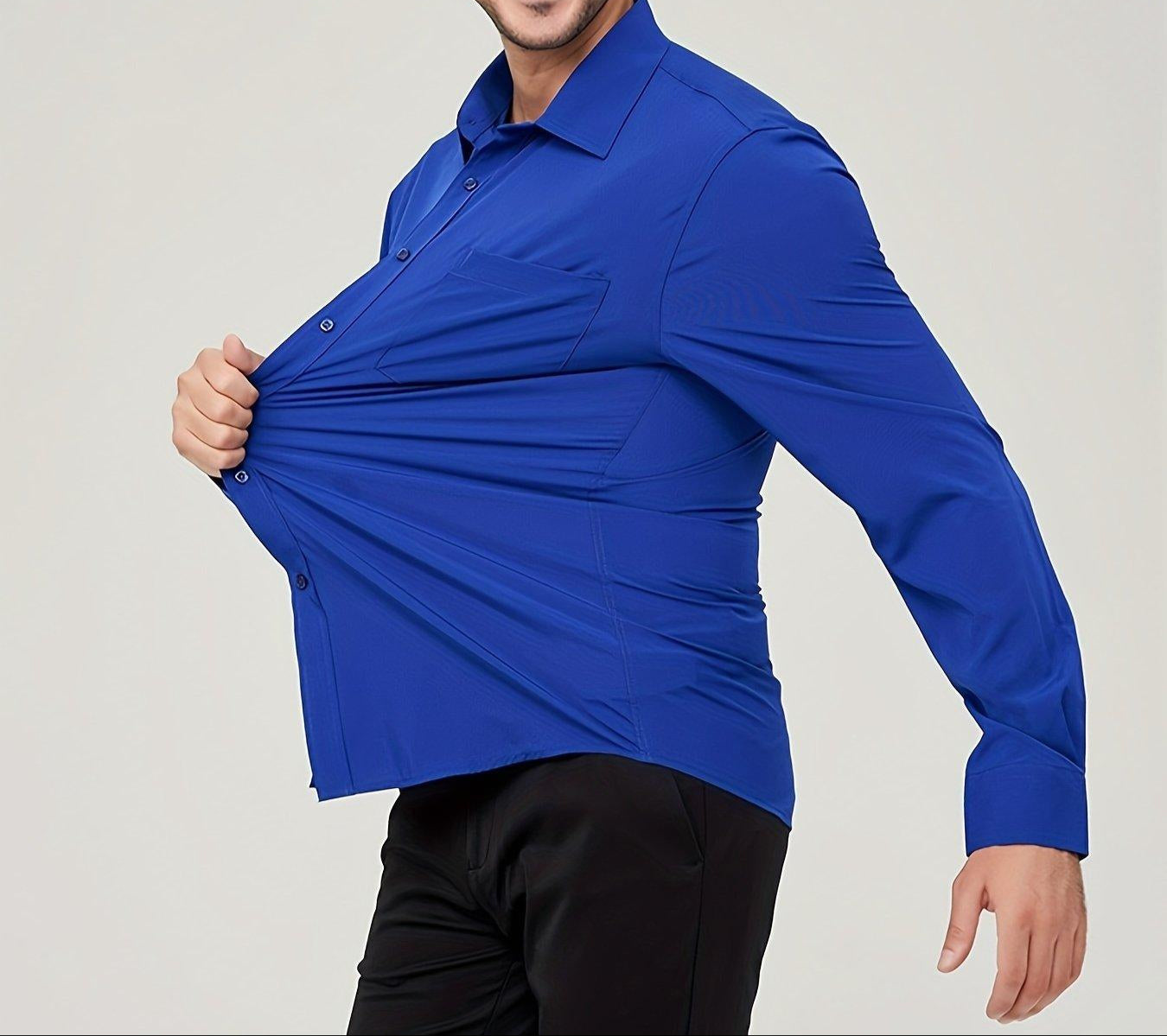Men’s Long Sleeve Dress Shirt Cotton Breathable Modern Fit