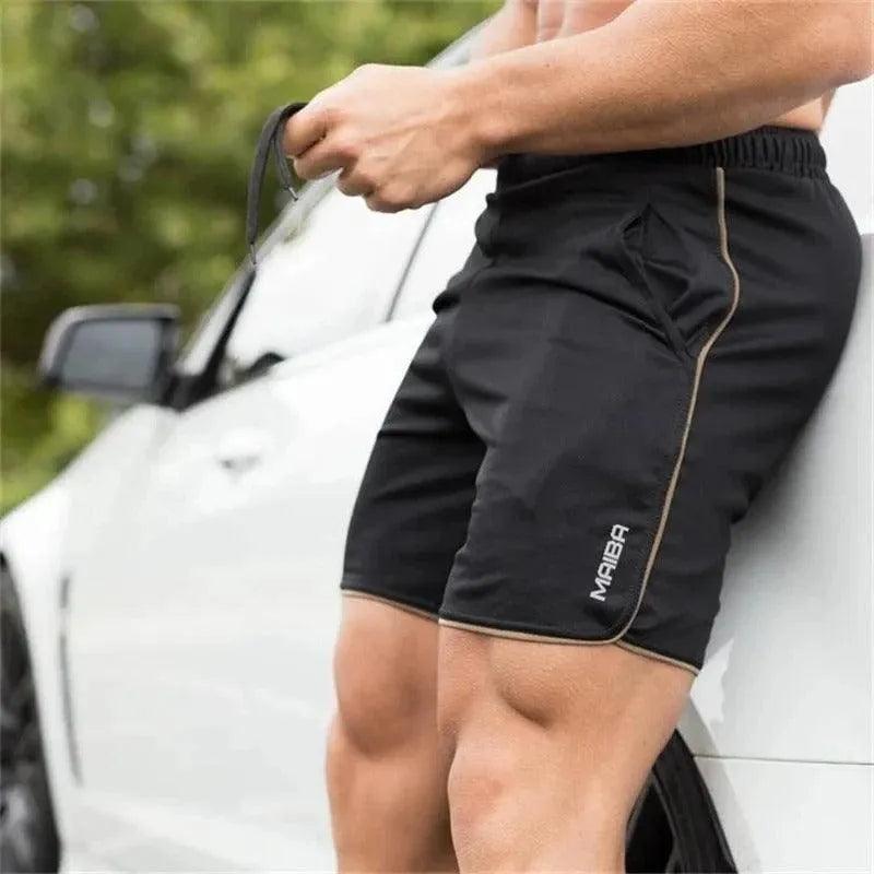 Men's Lightweight Athletic Shorts with Elastic Waist and Side Pockets