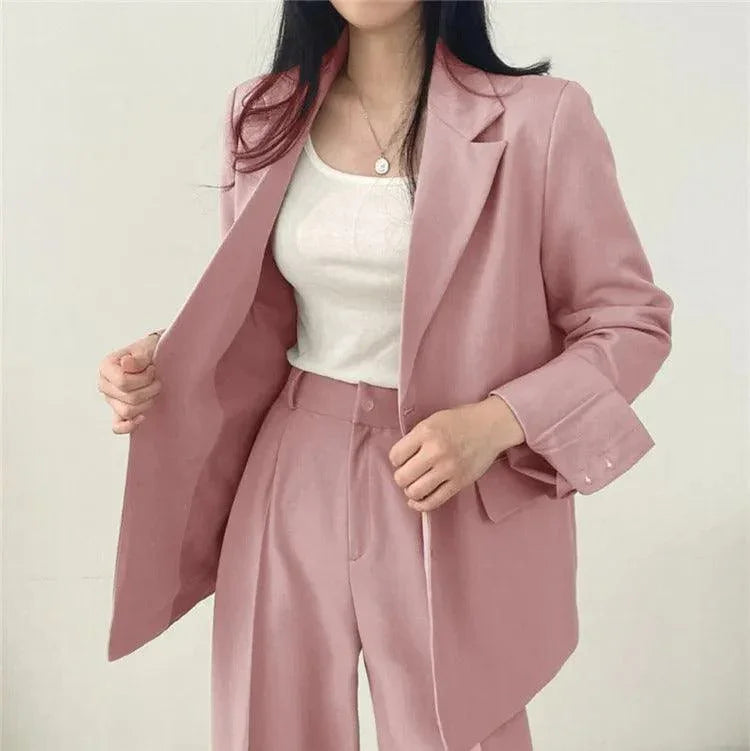 Women's Oversized Blazer And High-Waisted Trousers Tailored Fit