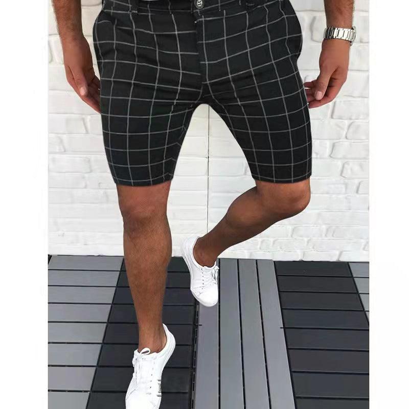 Men's Tailored Fit Plaid Shorts - Breathable Fabric