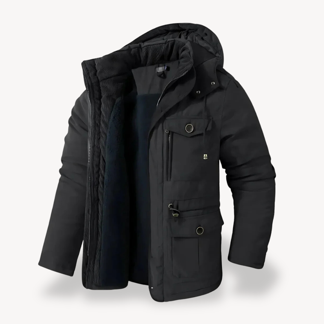Men's Waterproof Fur-Lined Winter Parka