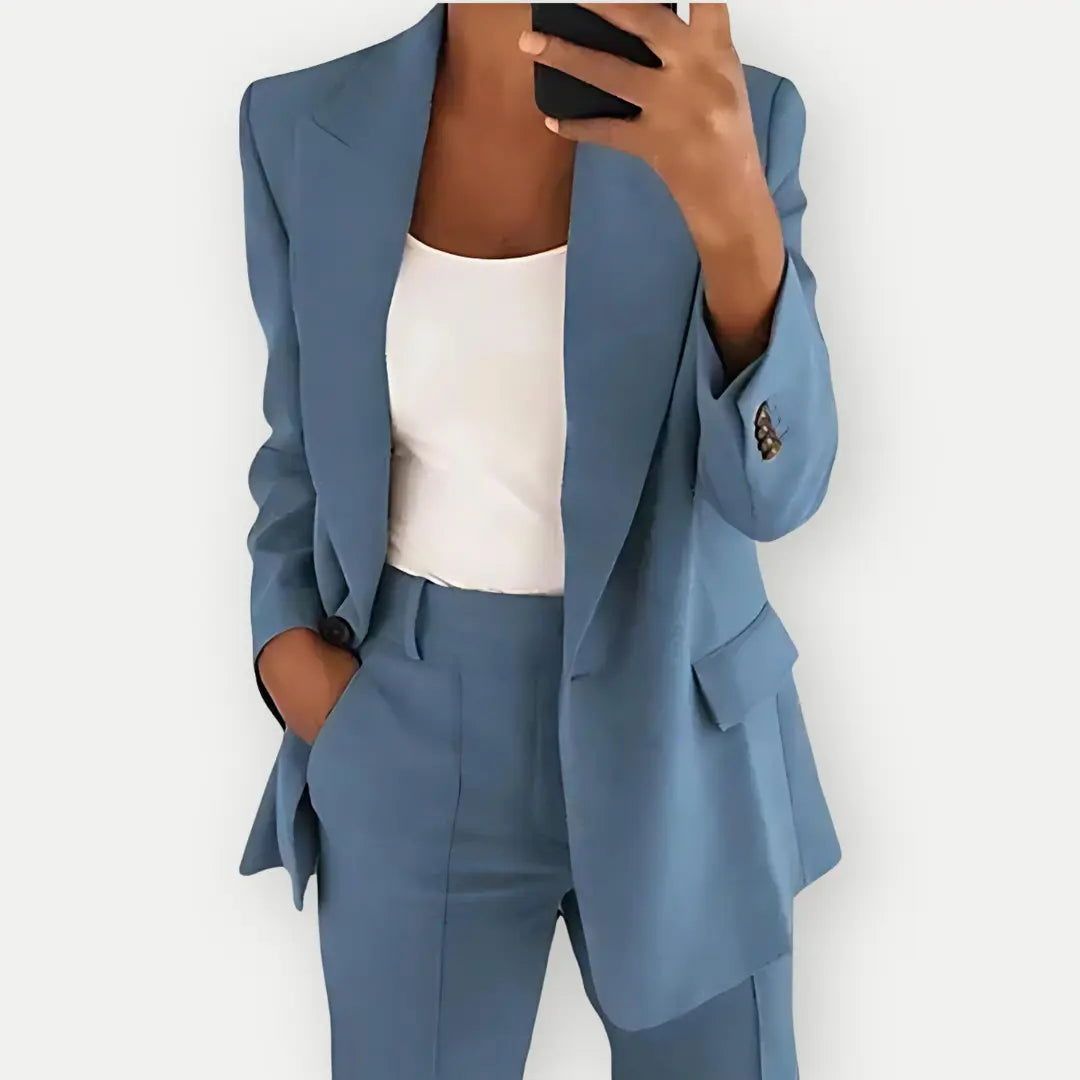 Women's Blazer Pants Suit Set