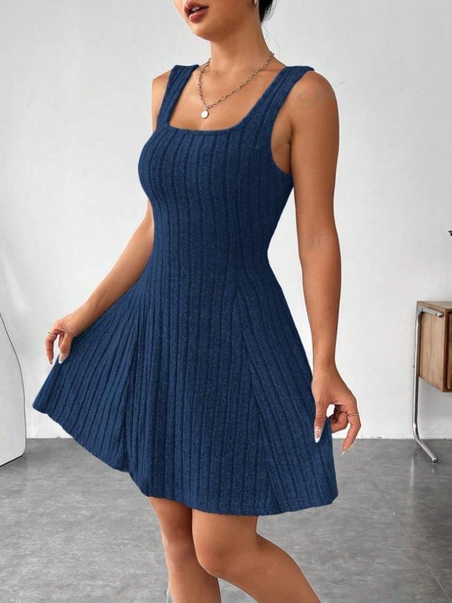 Women's Sweater Dress Cutout Ribbed Design