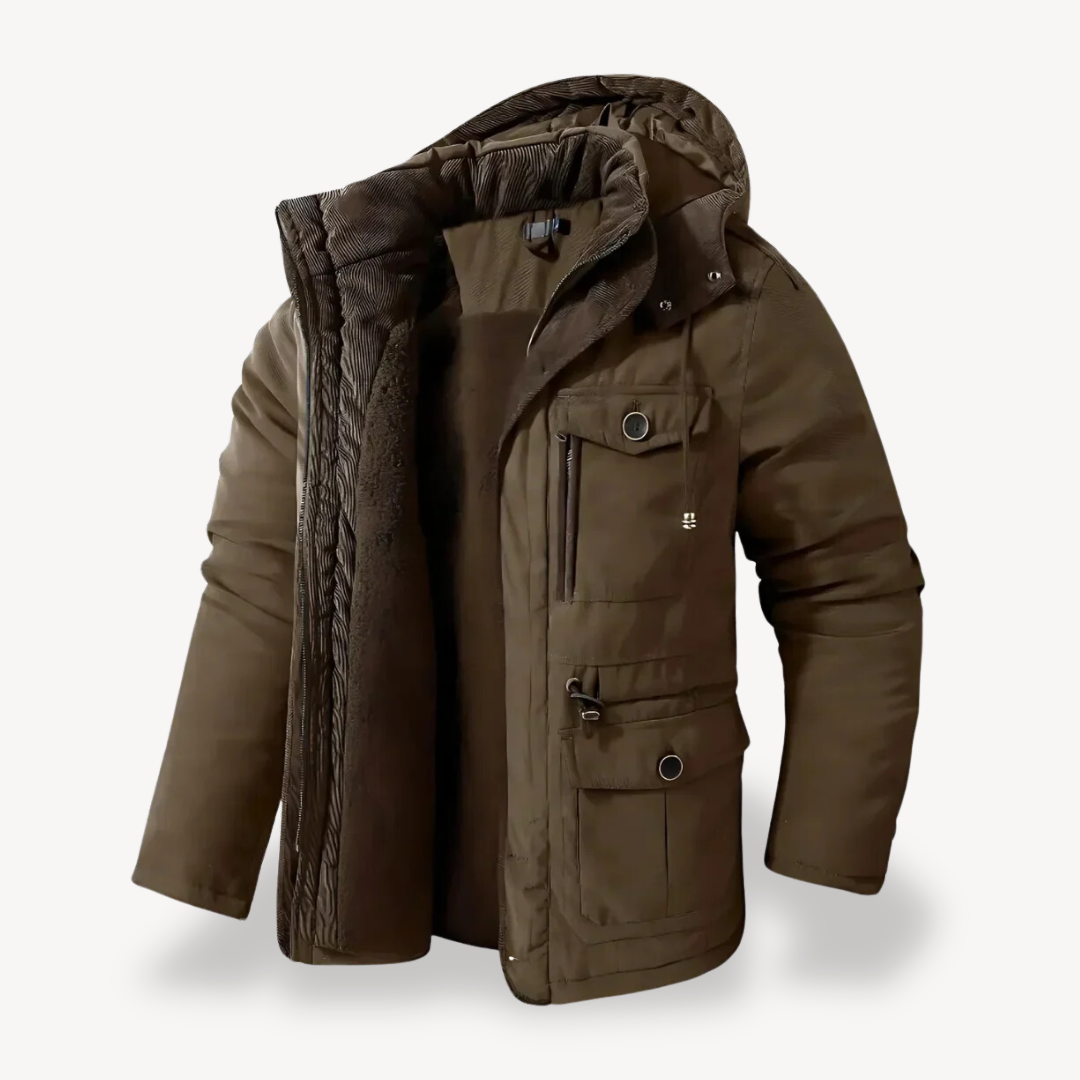 Men's Waterproof Fur-Lined Winter Parka