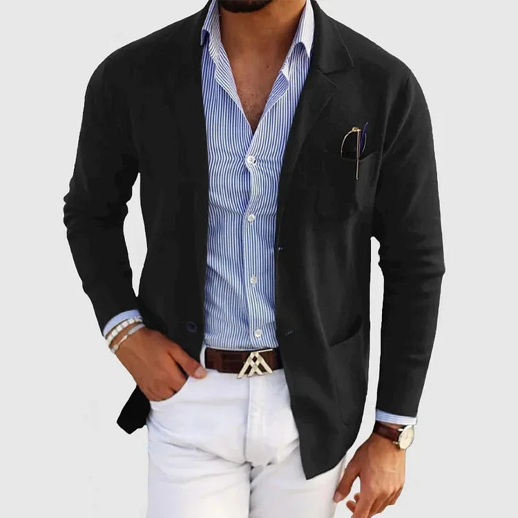 Men's Knit Blazer Lightweight Casual Style