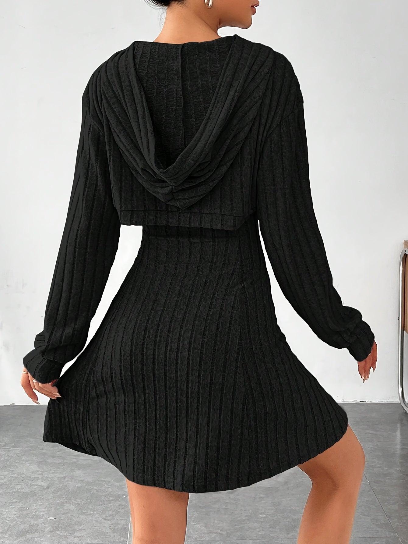 Women's Sweater Dress Cutout Ribbed Design