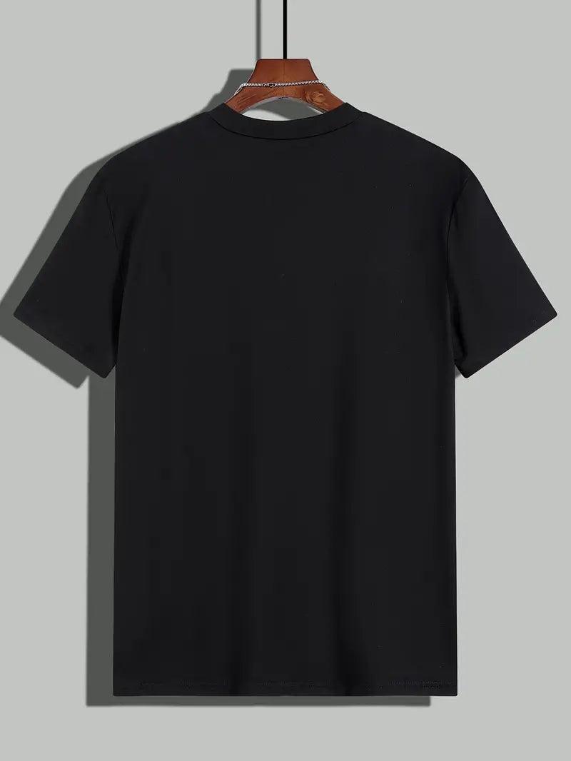 Men's Color Block T-Shirt Crew Neck Short Sleeve