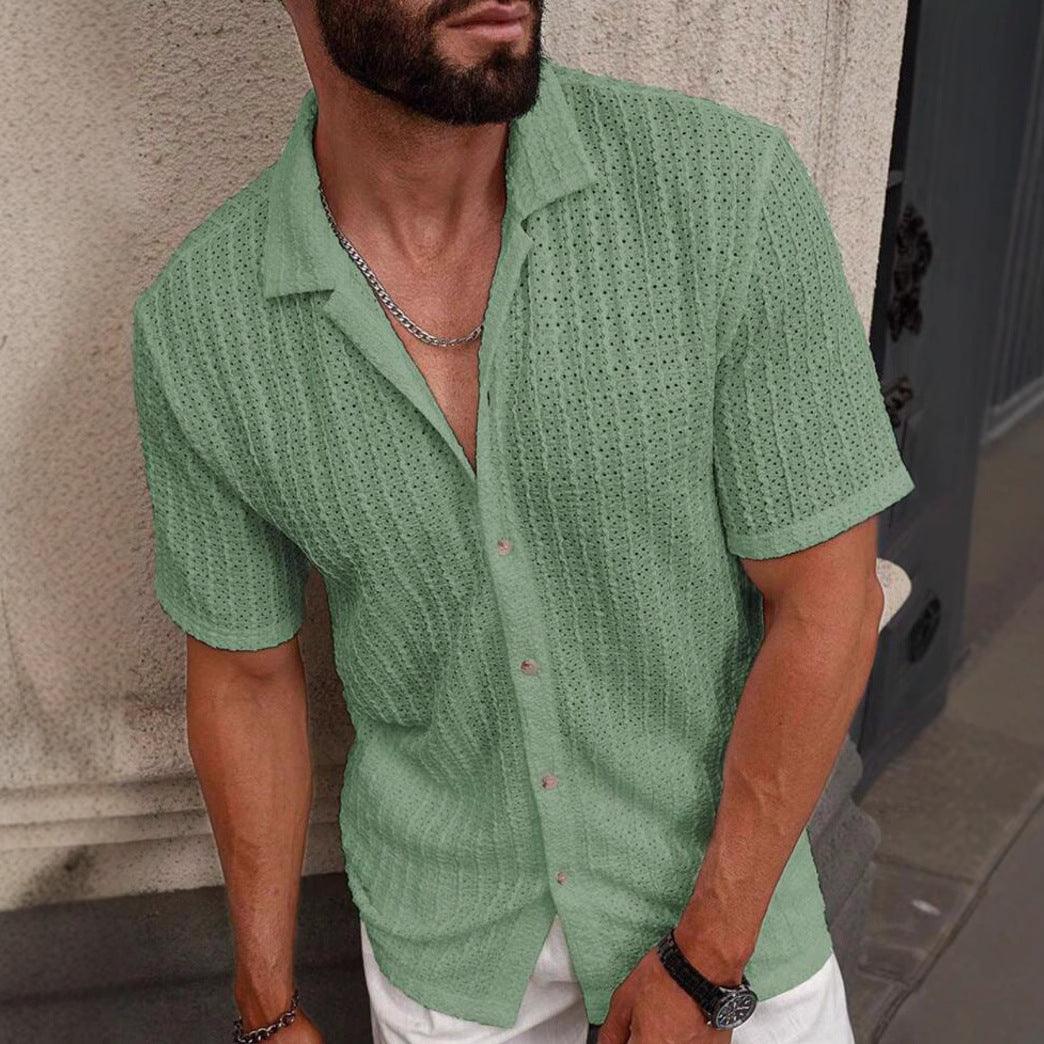 Men's Casual Shirt Slim Fit Short Sleeve