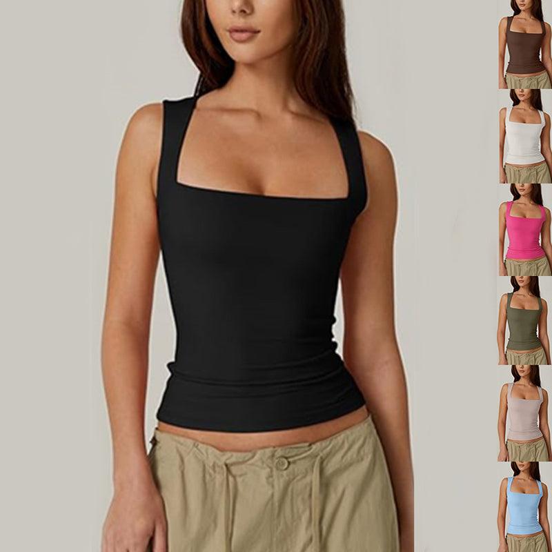 Women's Square Neck Tank Top Cotton