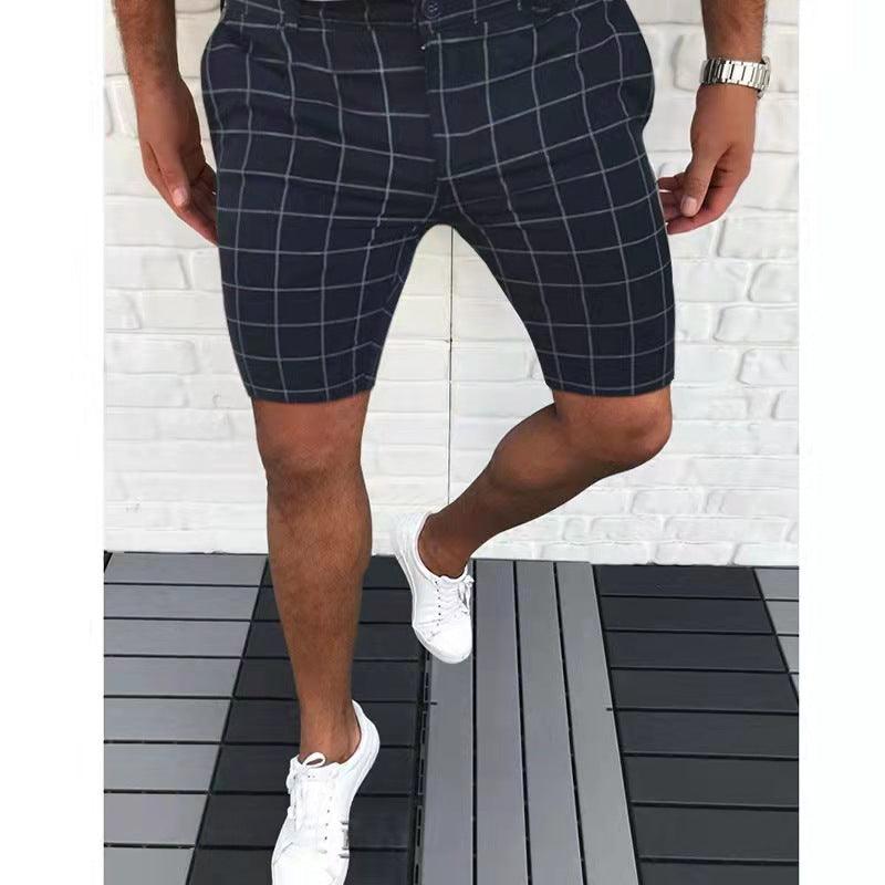 Men's Tailored Fit Plaid Shorts - Breathable Fabric