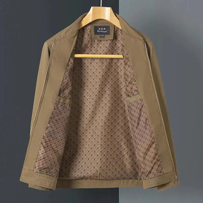 Men's Zip Front Harrington Jacket Cotton