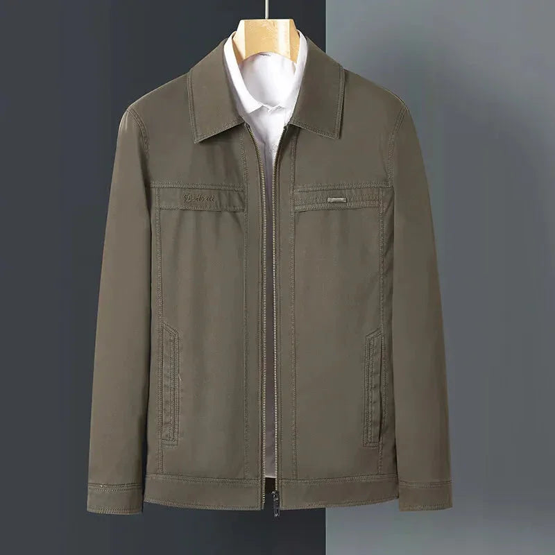 Men's Zip Front Harrington Jacket Cotton