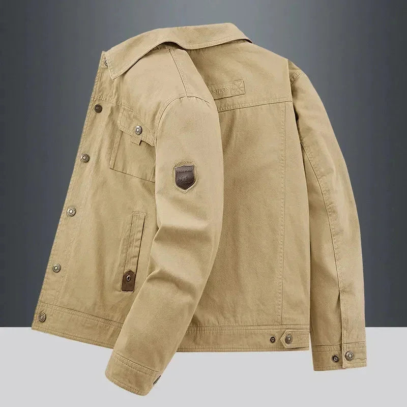 Men's Cargo Jacket Waterproof Multi-Pocket Design