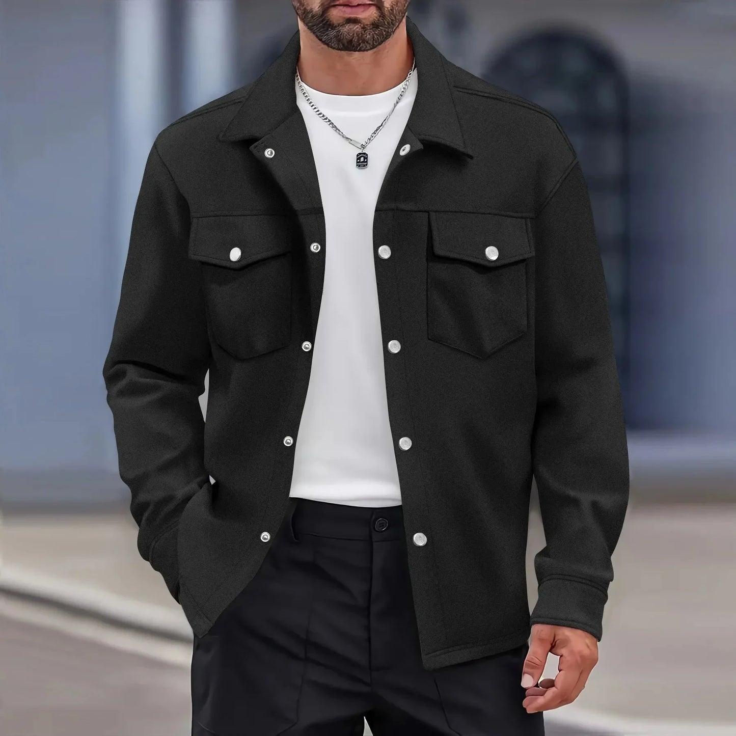 Men’s Lightweight Shirt Jacket Cotton