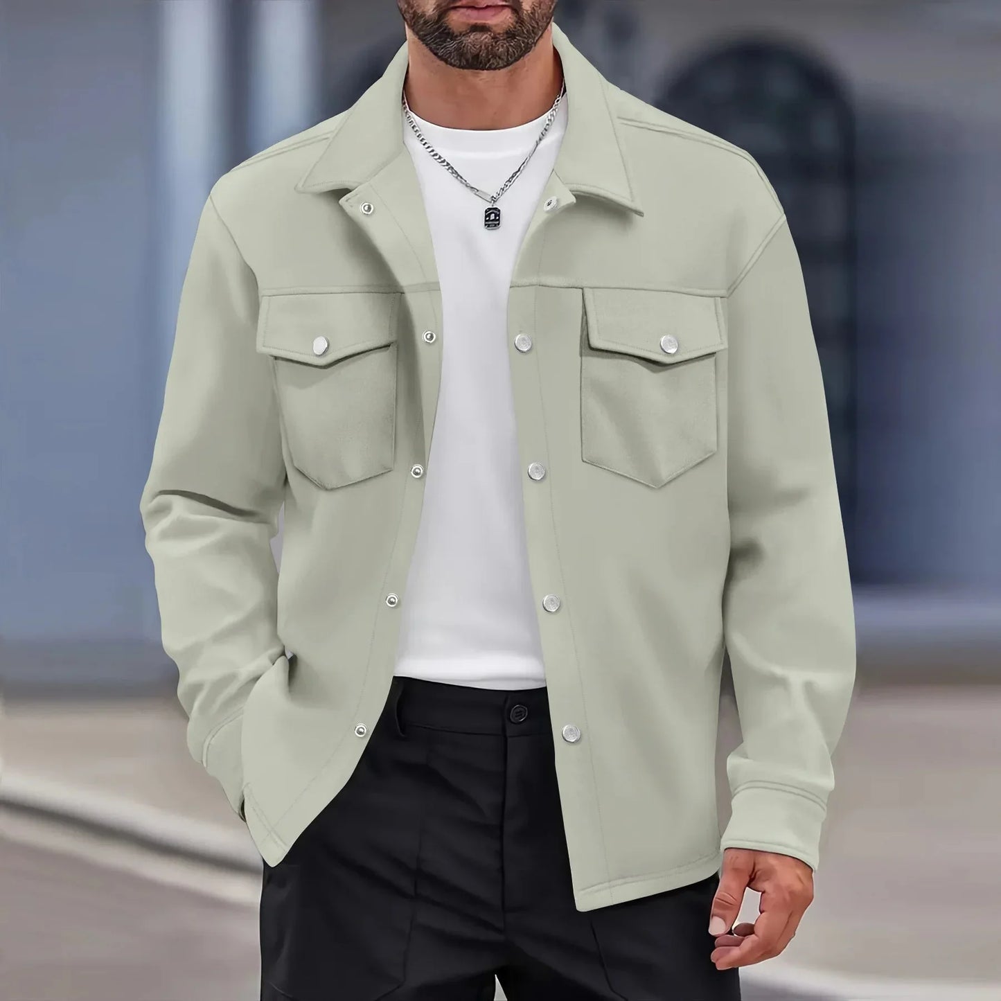 Men’s Lightweight Shirt Jacket Cotton
