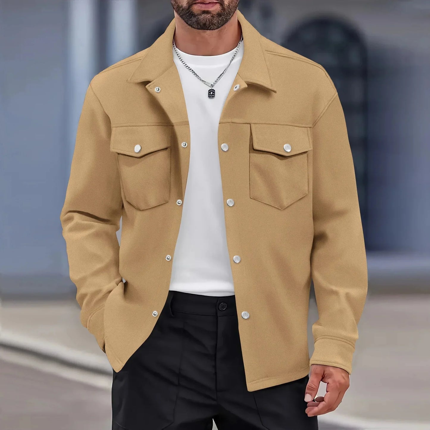 Men’s Lightweight Shirt Jacket Cotton