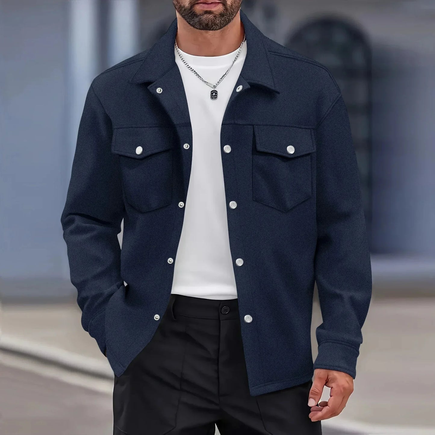 Men’s Lightweight Shirt Jacket Cotton