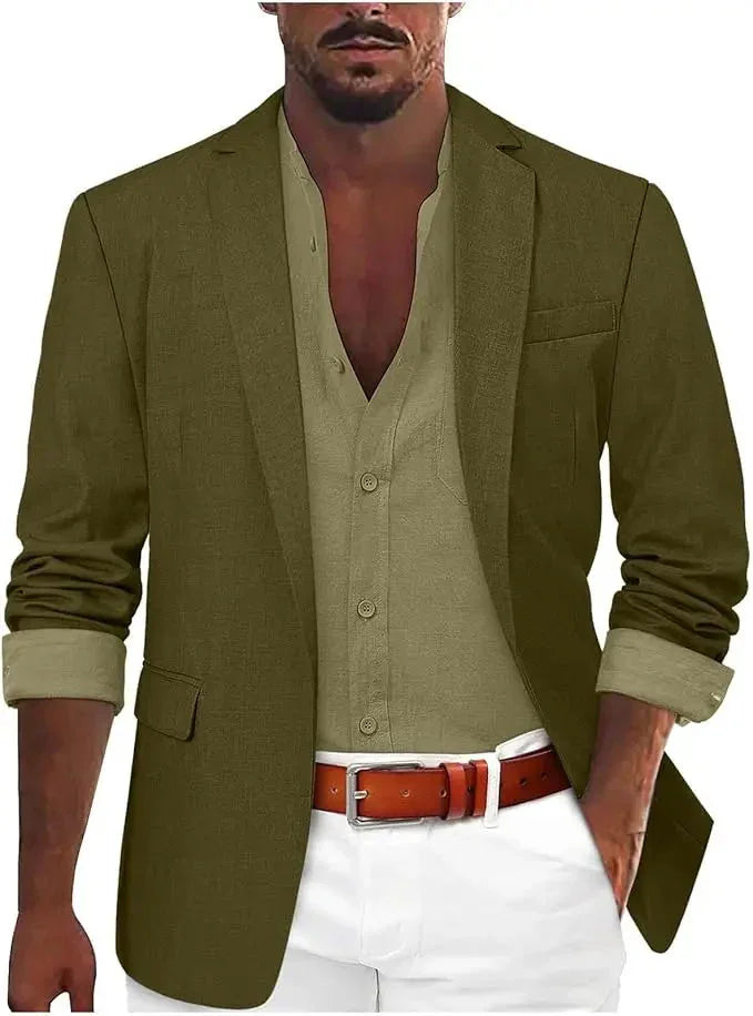 Men's Tailored Fit Cotton Blazer
