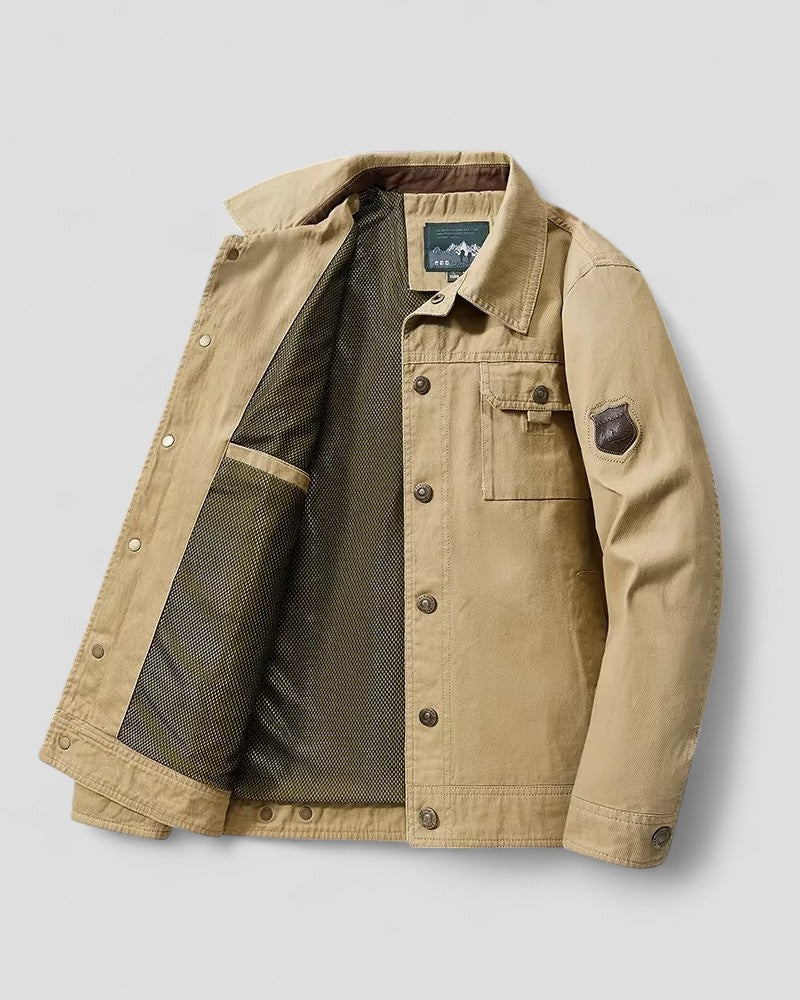 Men's Bomber Jacket Windproof with Cargo Detail