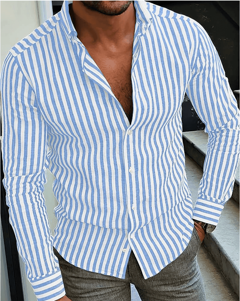 Men's Striped Cotton Shirt Classic
