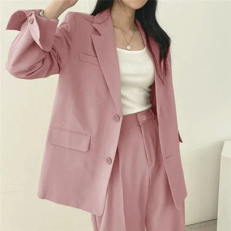 Women's Oversized Blazer And High-Waisted Trousers Tailored Fit