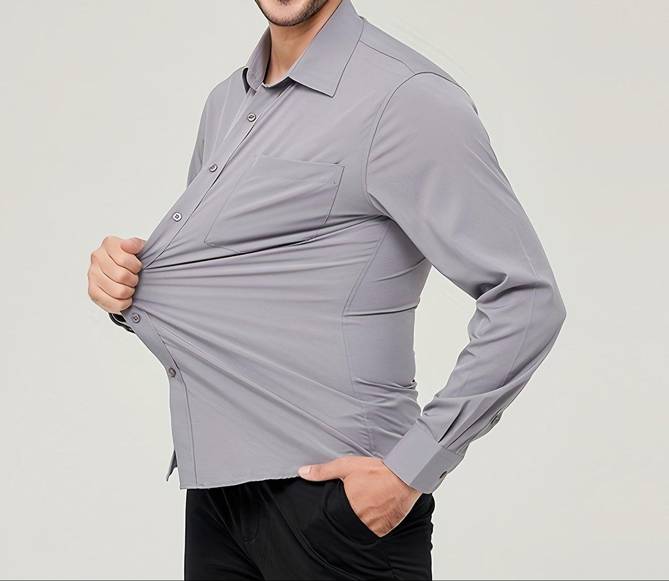 Men’s Long Sleeve Dress Shirt Cotton Breathable Modern Fit