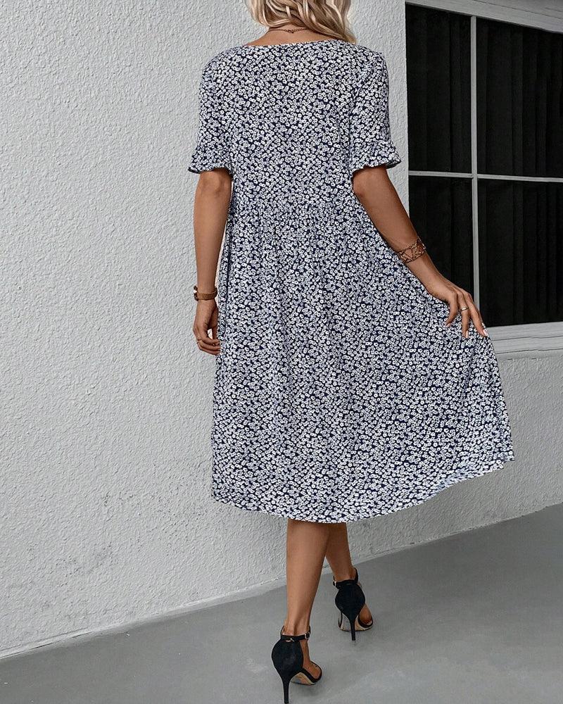 Women's Floral Pattern Dress Lightweight Breathable