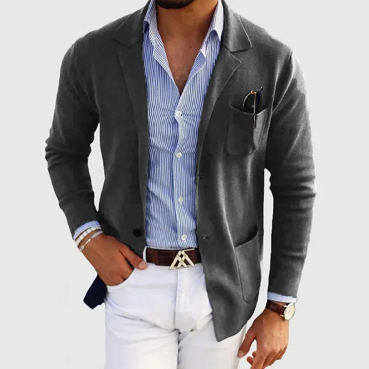 Men's Knit Blazer Lightweight Casual Style
