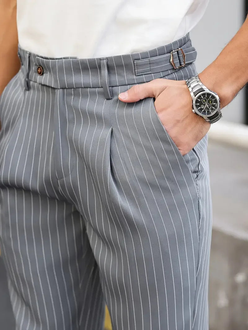 Men's Elegant Striped Trousers