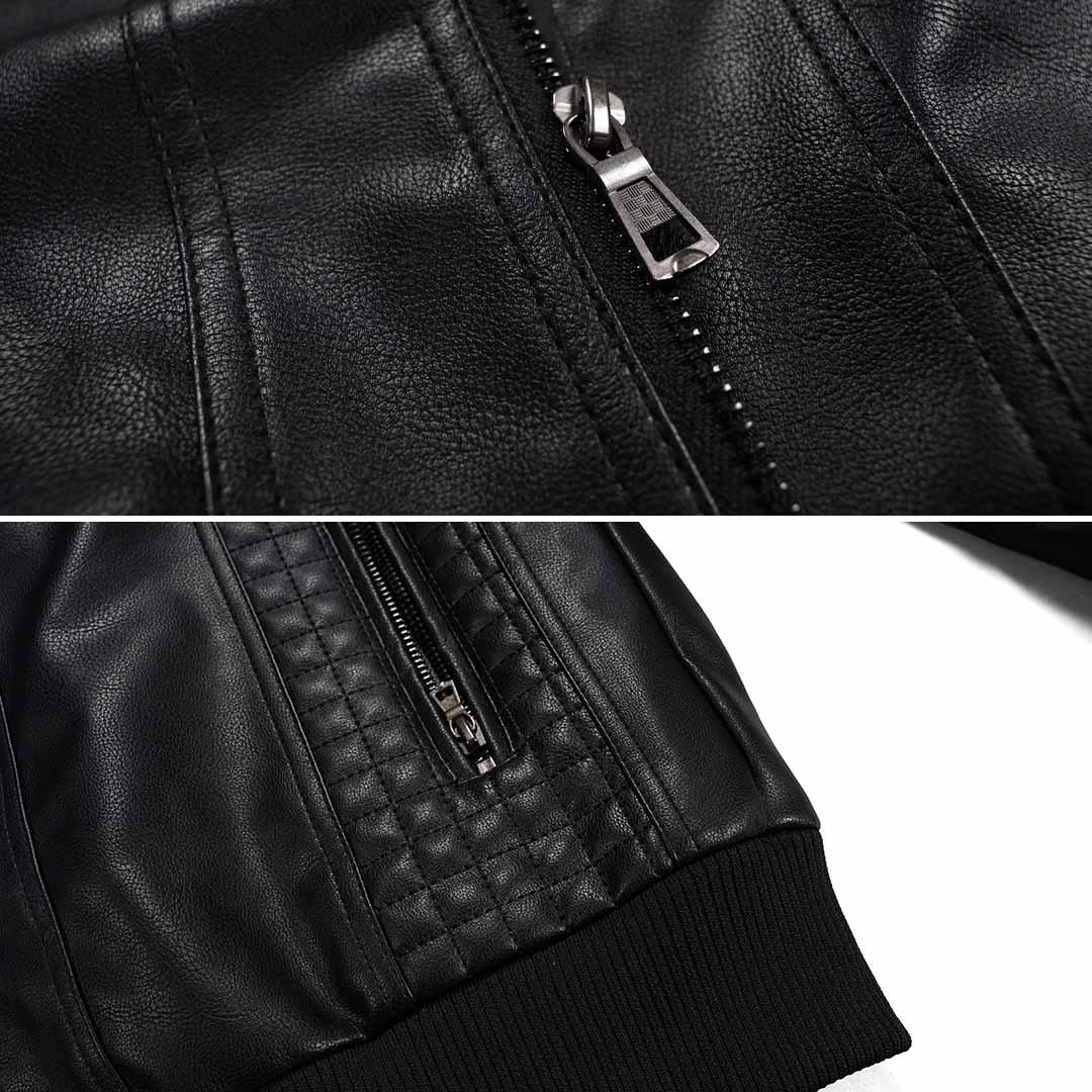 Men's Crocheted Motorcycle Jacket Retro Style