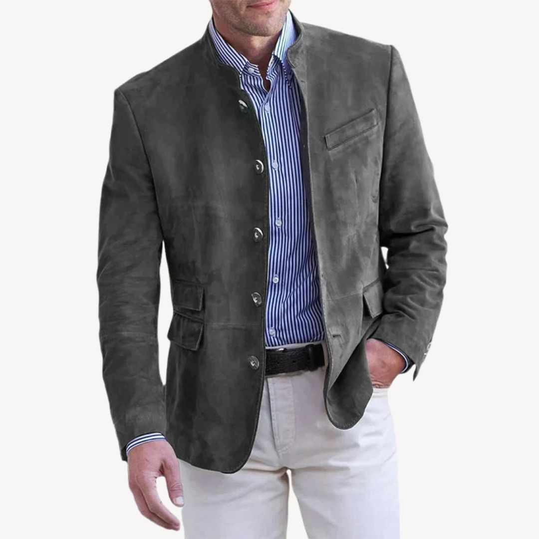 Men's Suede Blazer Jacket
