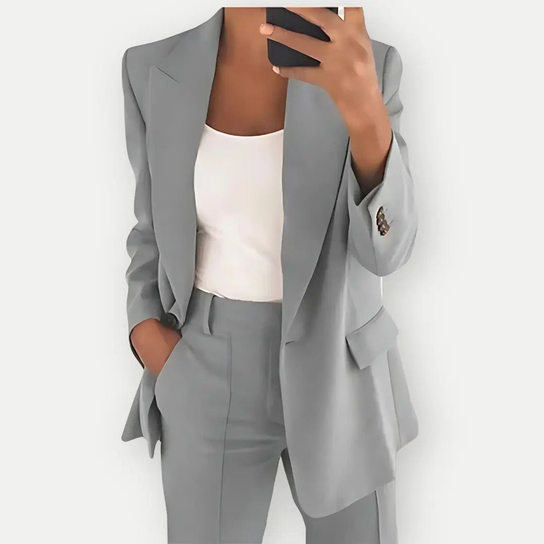 Women's Blazer Pants Suit Set