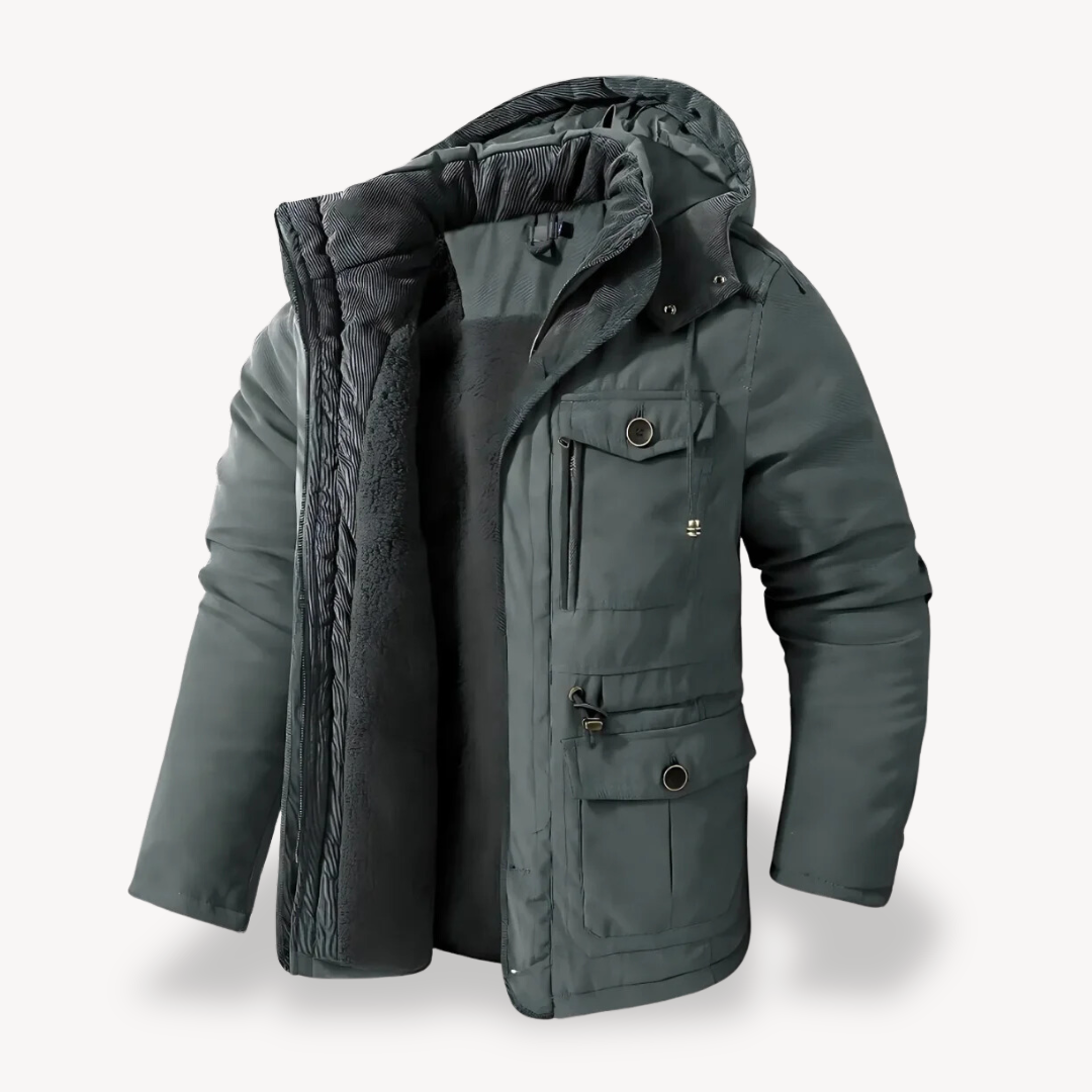 Men's Waterproof Fur-Lined Winter Parka