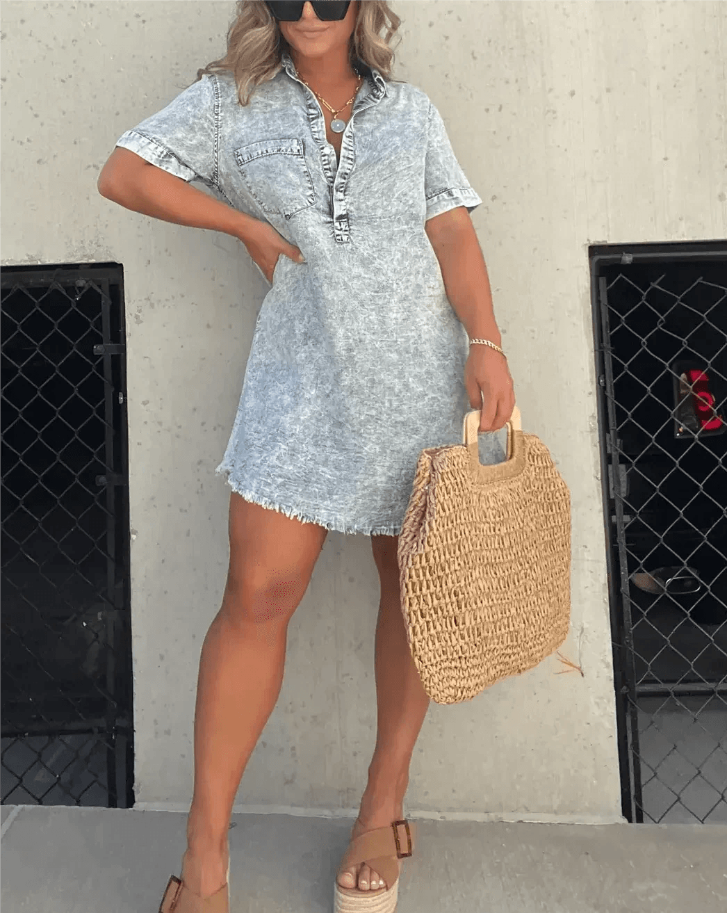 Women's Denim Shirt Dress