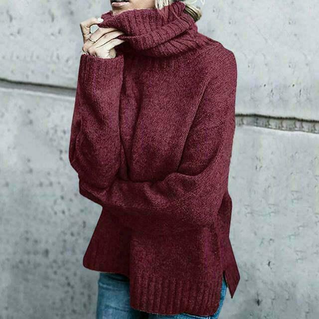 Women's Oversized Turtleneck Sweater