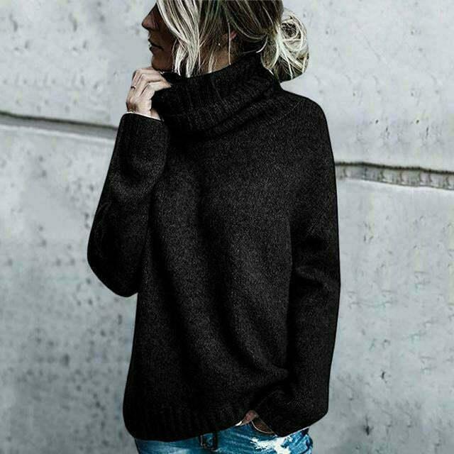 Women's Oversized Turtleneck Sweater