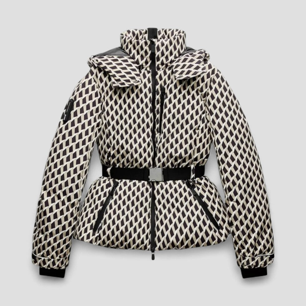 Women's Quilted Puffer Belted Winter Coat
