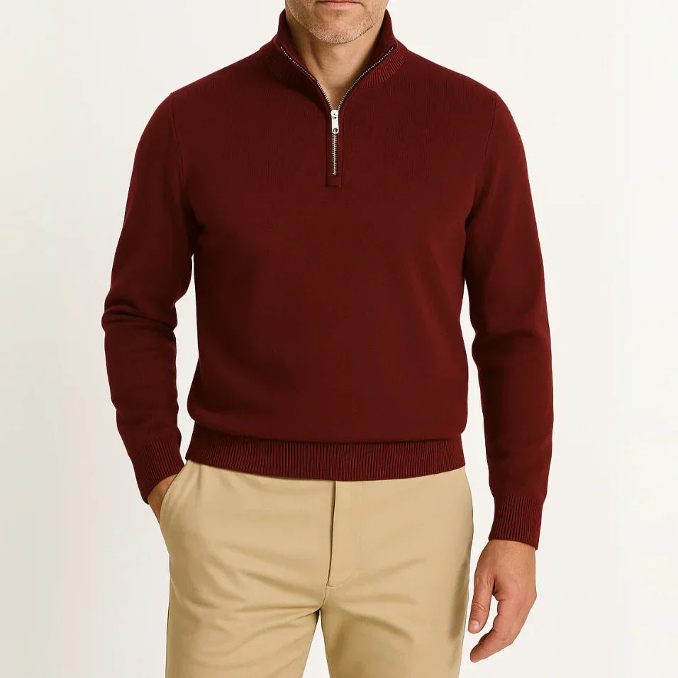 Men's Half-Zip Sweater Navy Blue