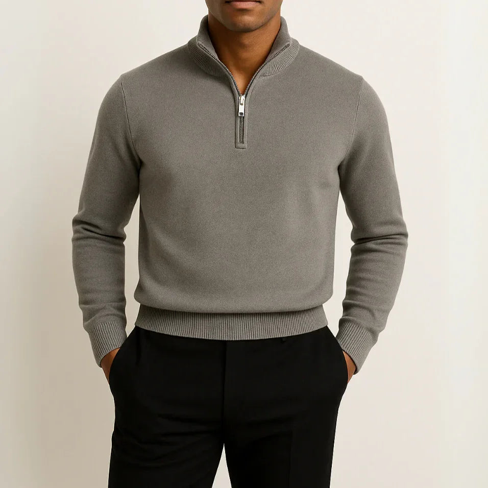 Men's Half-Zip Sweater Navy Blue