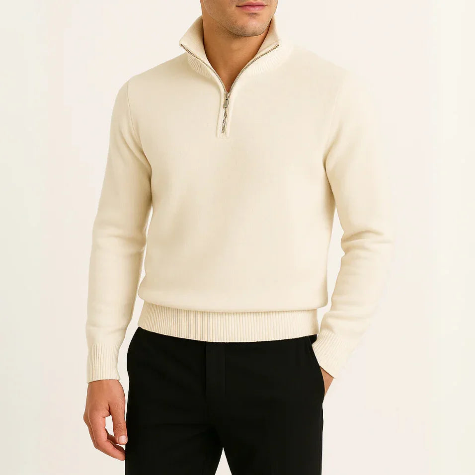 Men's Half-Zip Sweater Navy Blue