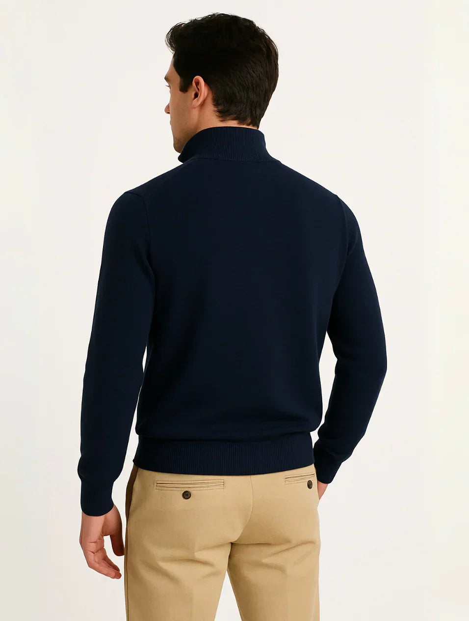 Men's Half-Zip Sweater Navy Blue