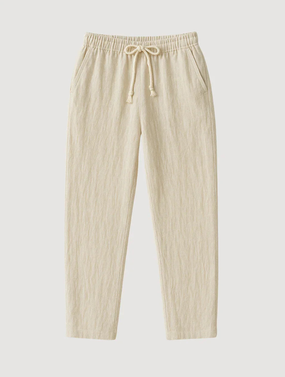 Men's Linen Pants Beige Classic Style