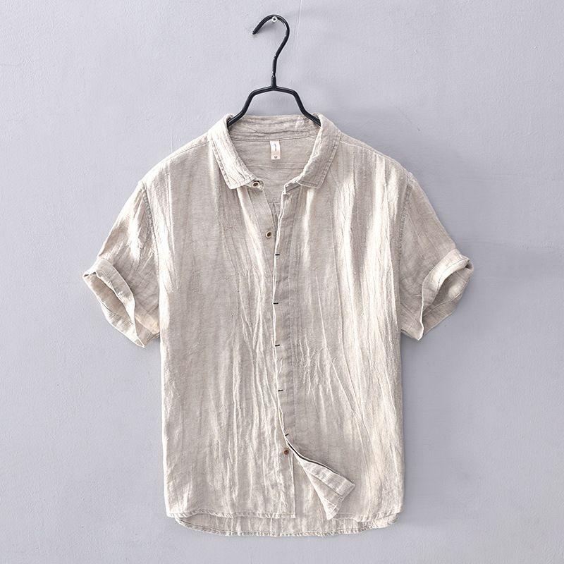 Men's Short Sleeve Slap Collar Shirt
