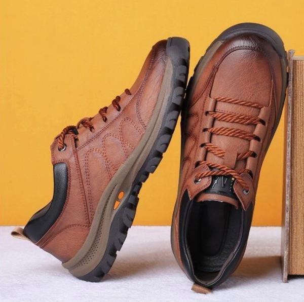 StrideFlex Leather Outdoor Sneakers for Men