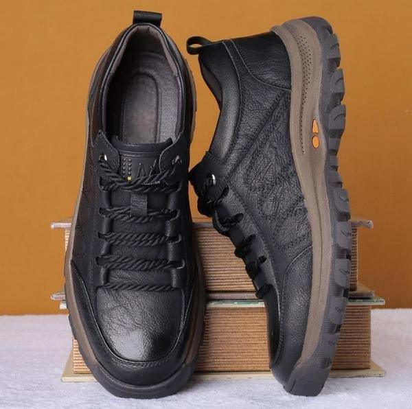 StrideFlex Leather Outdoor Sneakers for Men